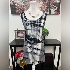 Belle Sky WomenJumpsuit Romper Sleeveless Size S Drawstring Waistband Scoop Neck